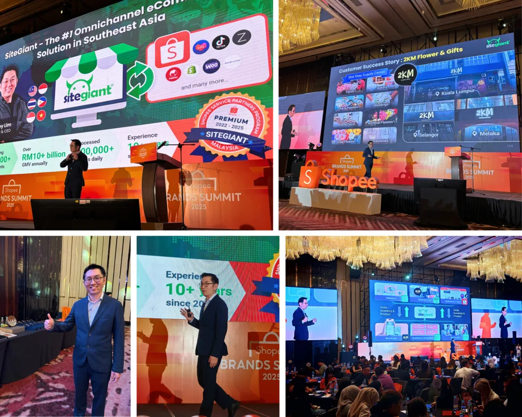 SIteGiant CEO & founder having speech on stage