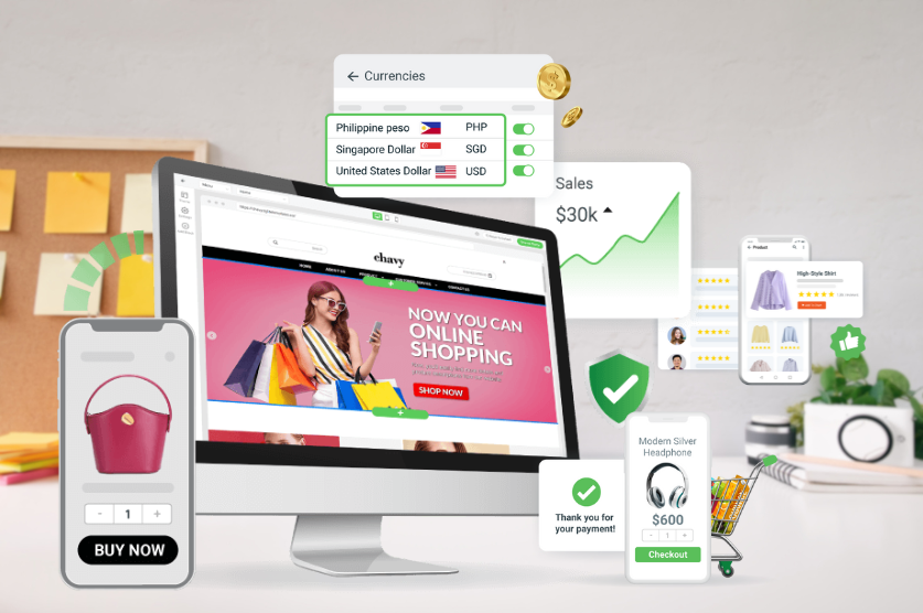 SiteGiant's webstore builder with smart integrations
