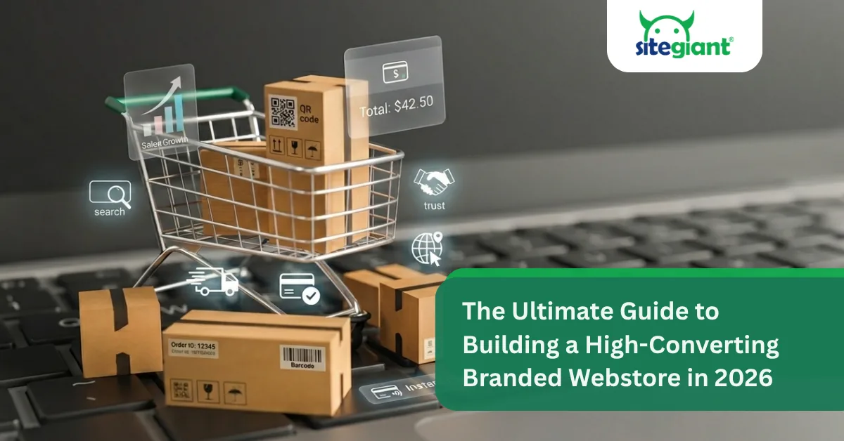 Ecommerce business owner improving customer experience and conversion performance through a high-converting branded webstore in 2026.