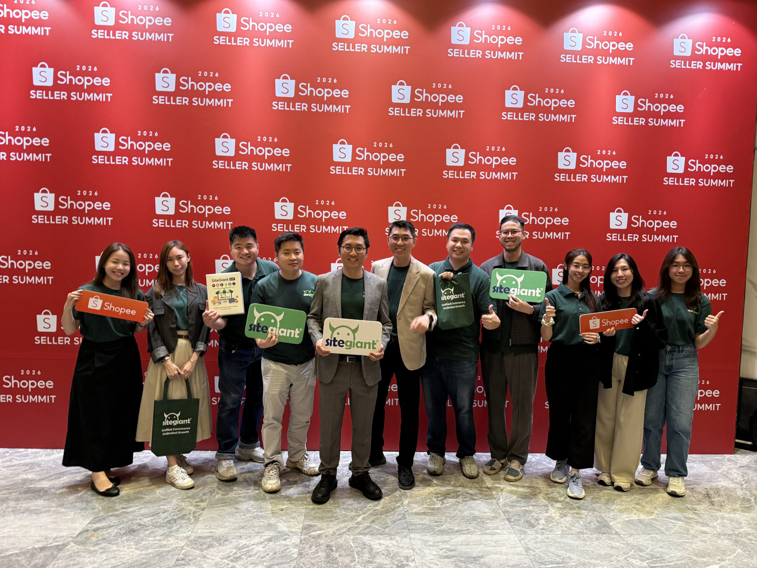 SiteGiant team gathering at Shopee Seller Summit 2026 to support businesses with smarter eCommerce growth and omnichannel solutions.